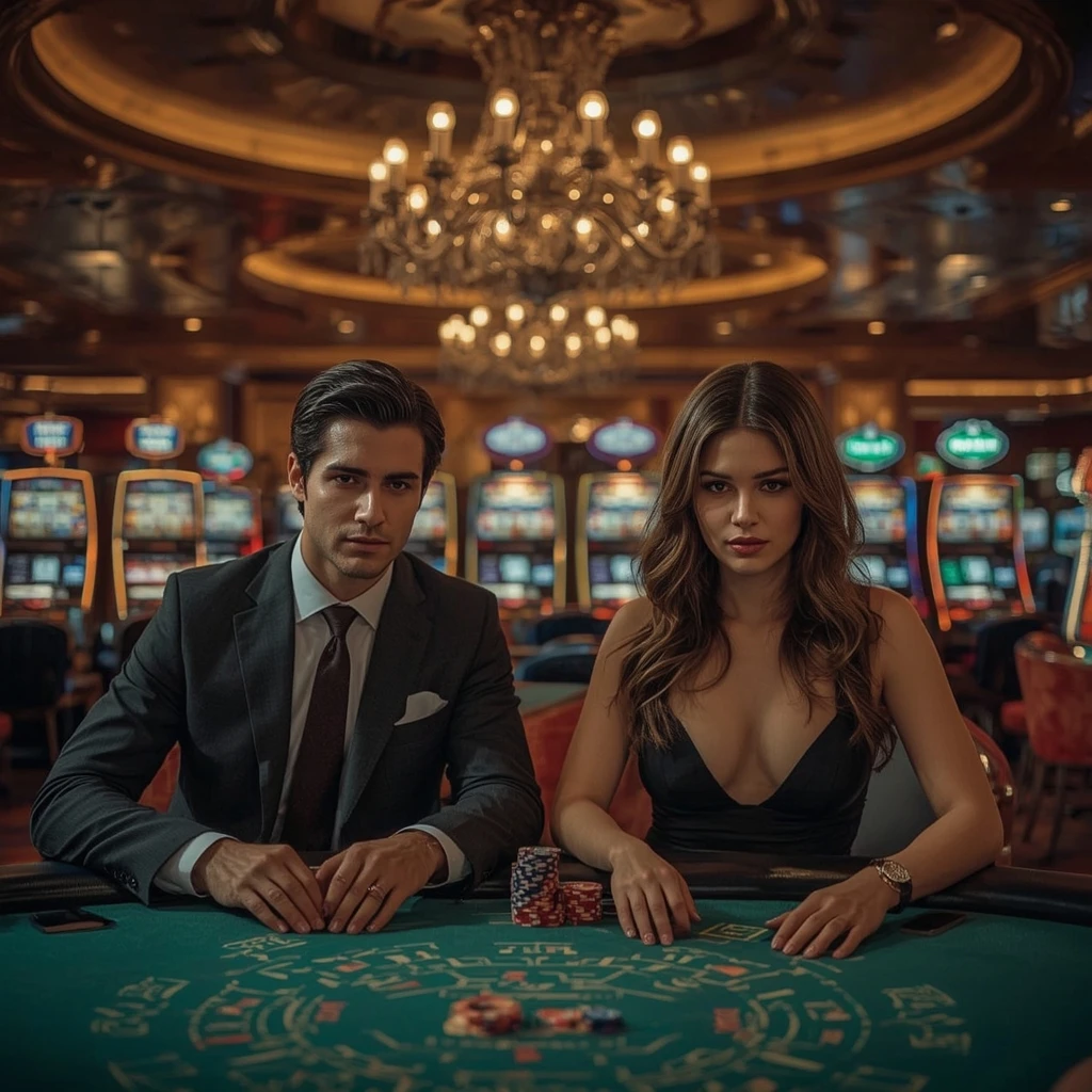 Deux joueurs de poker dans un INSTASINO CASINO